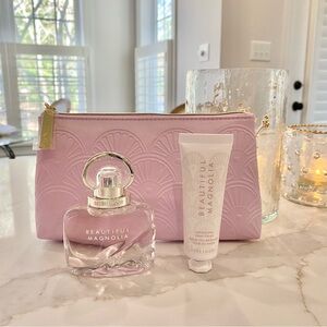 NEW Estee Lauder Beautiful Magnolia 1oz. Eau de Parfum Spray & 1 oz. hand cream
